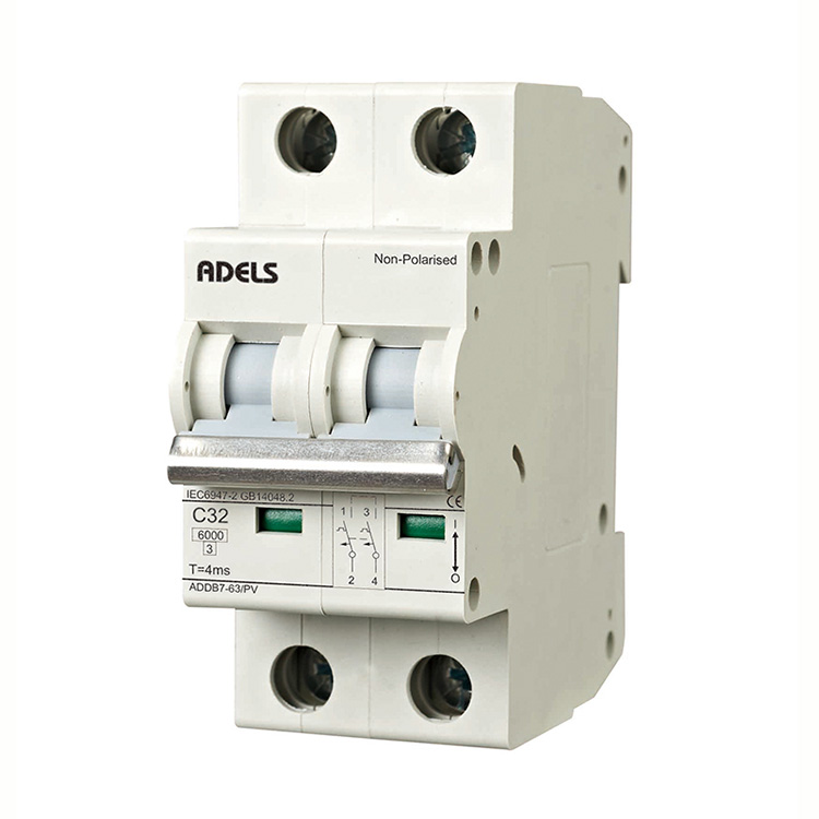 Siv nyob rau hauv Pv Hnub Ci Fais Fab System Nonpolarity Dc Mini Circuit Breaker